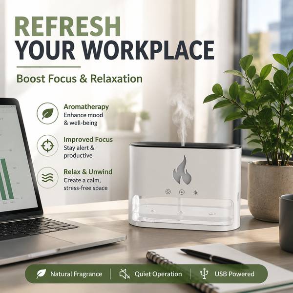 Relaxing Space for Home Office Bedroom - MistAirHome Ambient Light Aroma Diffuser