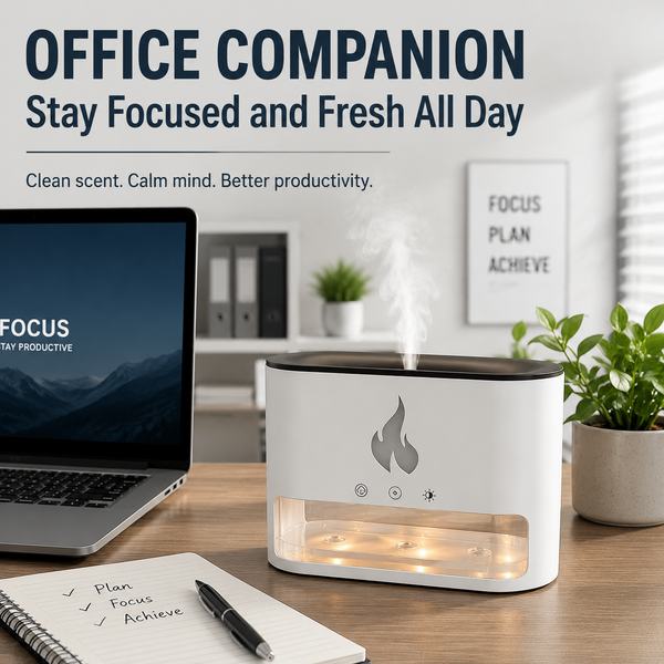 Quiet Ultrasonic Diffuser with Night Light for Baby Room - Premium Hot Sale Flame Diffuser with 7 Co