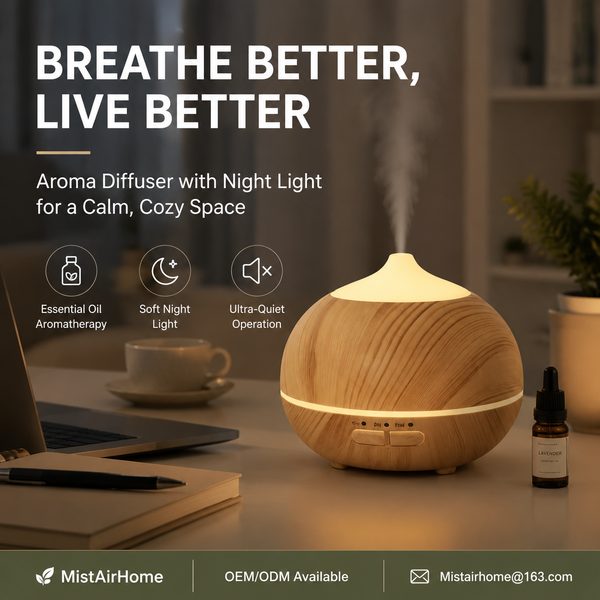 MistAirHome MA-MD500 Mini Diffuser — Portable Aromatherapy Manufacturing Excellence MA-MD500 Mini Essential Oil Diffuser for Dallas