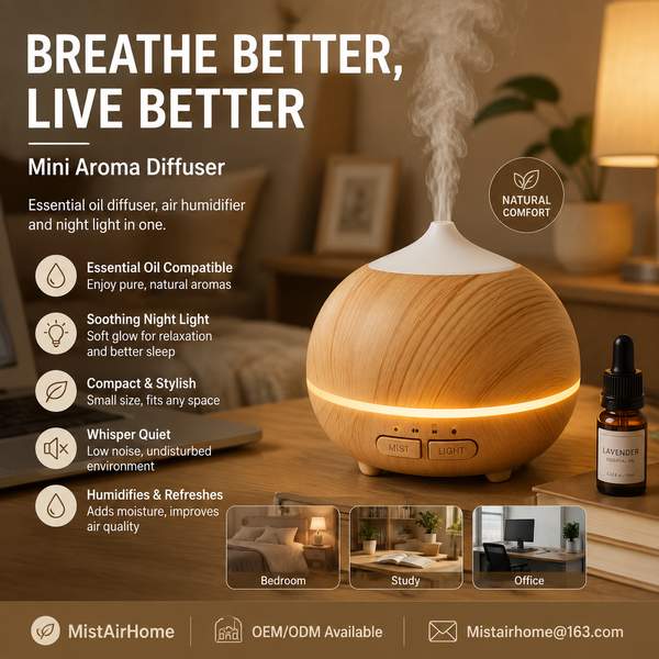 Quiet Aroma Diffuser for Austria: Premium Quality by MistAir Home China Factory