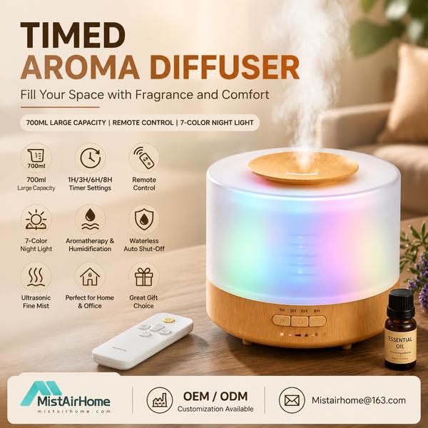 LED Light Timer Diffuser for South Korea: Premium Quality by MistAir Home China Factory