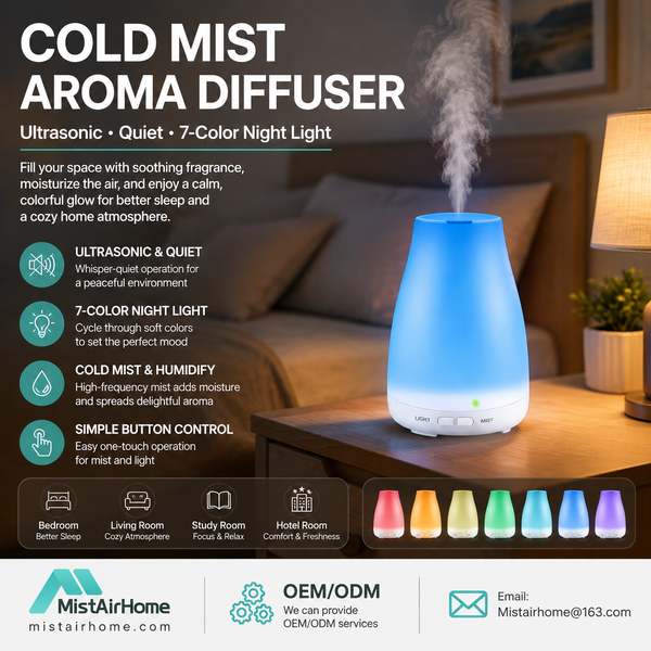 Bedroom Essential Oil Diffuser for Kuwait: Premium Quality by MistAir Home China Factory