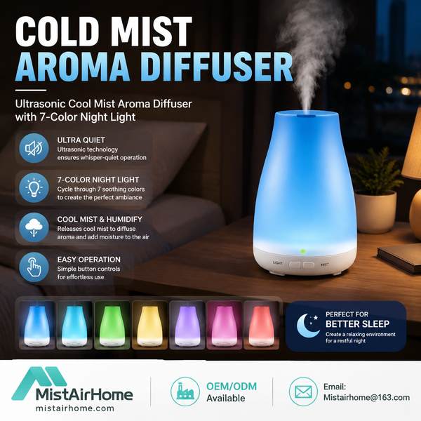 Focus Cool Mist Diffuser for Work for UK: Premium Quality by MistAir Home China Factory