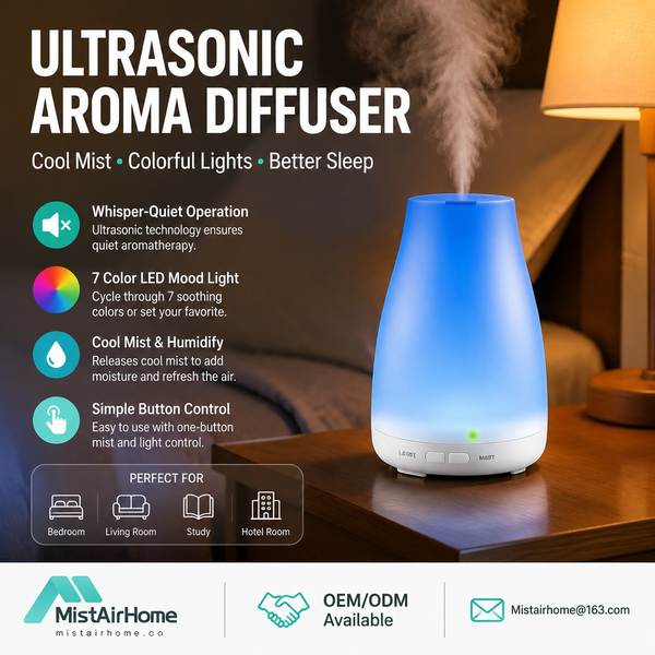 500ml Large Capacity Cool Mist Diffuser for Home Office for Cyprus: Premium Quality by MistAir Home 
