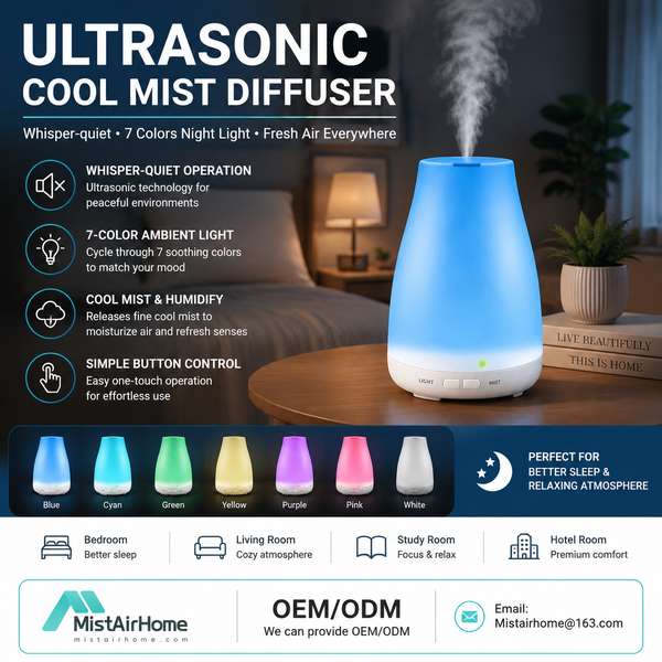 Best Ultrasonic Cool Mist Aroma Diffuser Manufacturer | New Zealand Export - CE Certified MistAirHome