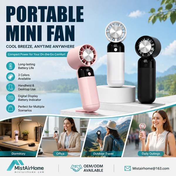 12 Hour Battery Fan for Malta: Premium Quality by MistAirHome China Factory