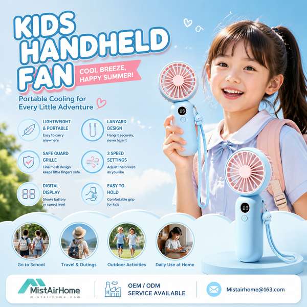 Cat Fan for Malaysia: Safe & Cute Kids Fan by MistAirHome China Factory