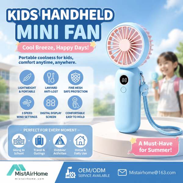 Best USB-C Rechargeable Mini Fan Manufacturer | Paris, France - CE RoHS MistAirHome