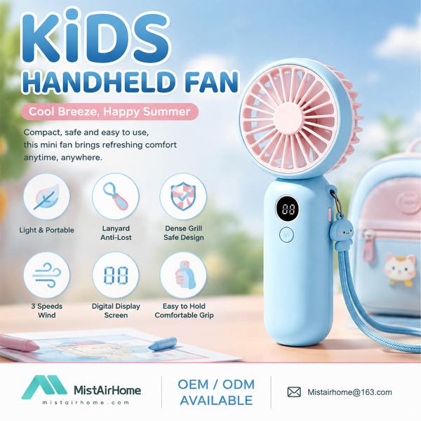 Quiet Study Fan for Spain: Safe & Cute Kids Fan by MistAirHome China Factory