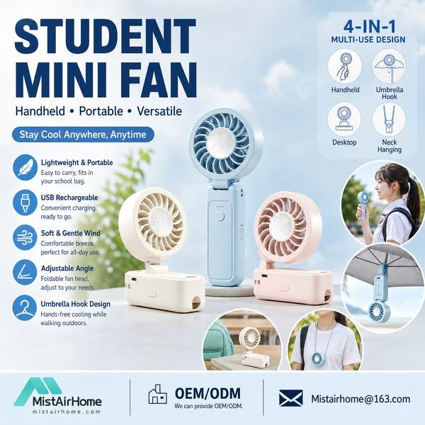 Best Digital Display Fan Manufacturer | Paris, France - CE RoHS MistAirHome