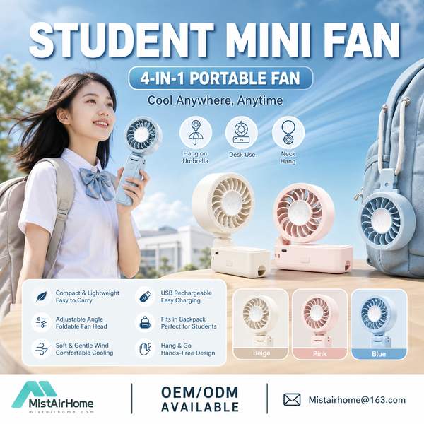 Best Student Handheld Fan Manufacturer | New York, United States - CE RoHS MistAirHome