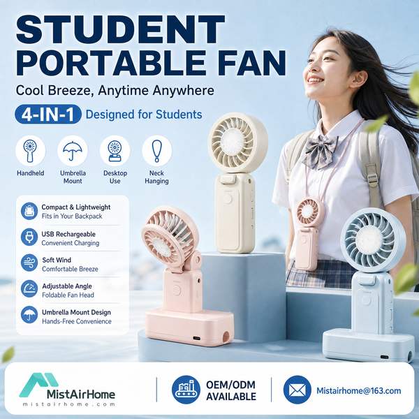 Best Quiet Desk Fan for Dorm Manufacturer | Prague, Czech Republic - CE RoHS MistAirHome