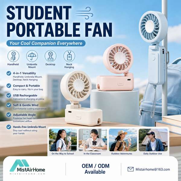 MistAirHome China Factory Aesthetic Desk Fan Aesthetic Desk Fan by MistAirHome