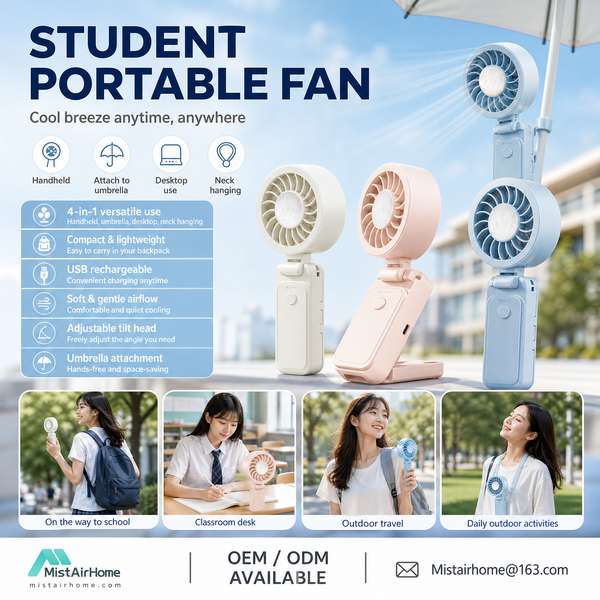 MistAirHome China Factory Best Portable Fan for Students Best Portable Fan for Students by MistAirHome