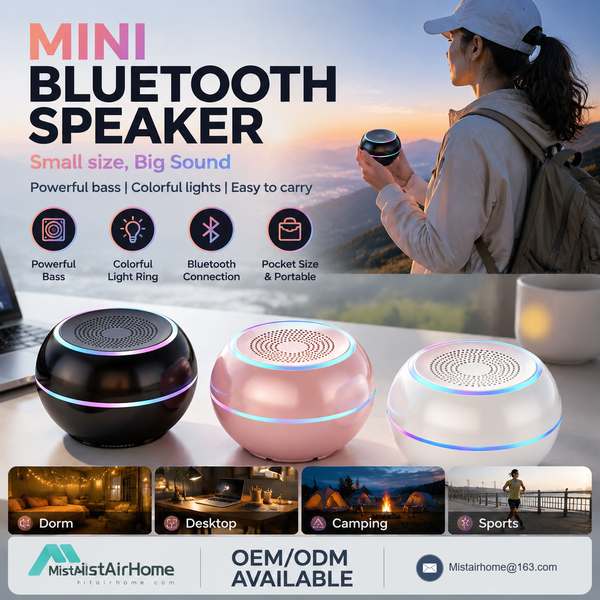 MistAirHome MSB-400 15W RGB light show party mini speaker — 15W / 10 hours / 2,200 mAh, Factory Direct MSB-400 15W RGB light show party mini speaker for Bucharest