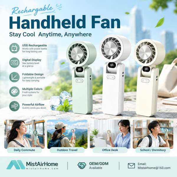 Best LED Light Camping Fan OEM Manufacturer | Sao Paulo, Brazil - CE FCC MistAirHome