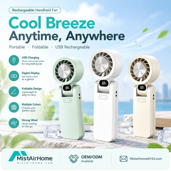 Energy Efficient for Romania Buyers: Rechargeable Fan Export by Mistairhome China Factory