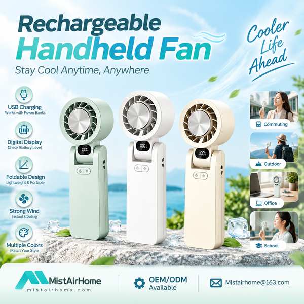 Rechargeable Mini Fan for Australia Buyers: Rechargeable Fan Export by Mistairhome China Factory