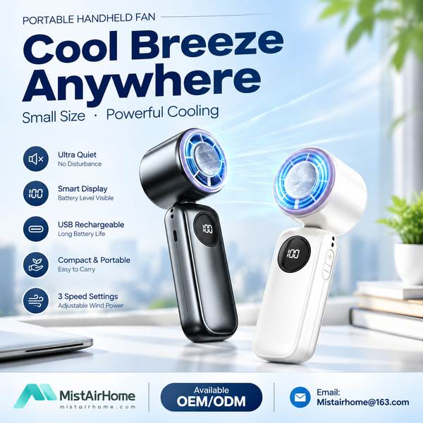 Desktop Quiet Fan - MistAirHome Rechargeable Fan OEM Manufacturer in China Best Desktop Quiet Fan Manufacturer | Sao Paulo, Brazil - CE FCC MistAirHome