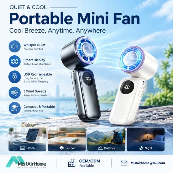 Best Long Battery Life Fan Manufacturer | Sao Paulo, Brazil - CE FCC MistAirHome