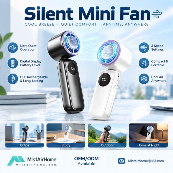 Mistairhome China Factory Mini Fan with Power Bank Call Center Edition Mini Fan with Power Bank Call Center Edition by Mistairhome