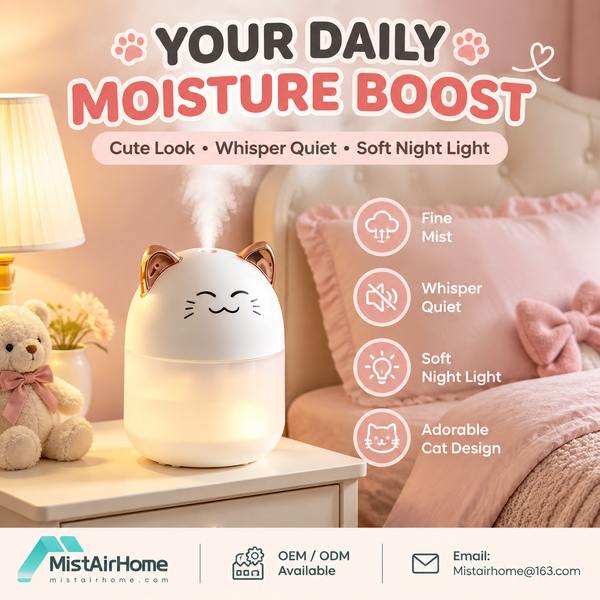 Apartment Humidifier for Macao, China Buyers (WL-BH03W PRO): Mistairhome Bedroom Humidifier Export b