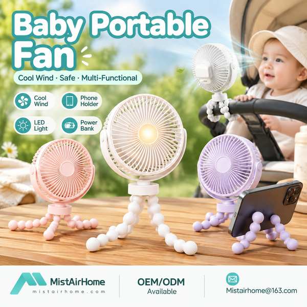 Quiet Baby Fan for Bedside with 28dB Silent Operation for Australia Buyers (WL-BF08G PRO): Mistairho