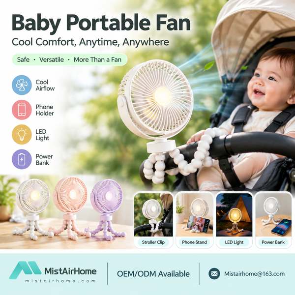 Baby 5000mAh Fan for Israel Buyers (WL-BF06O PRO): Mistairhome Infant Fan Export by Wanlin China Fac
