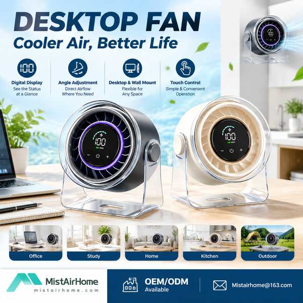 Desk Fan for Van for Austria Buyers (WL-DF08L PRO): Mistairhome Desk Fan Export by Wanlin China Fact
