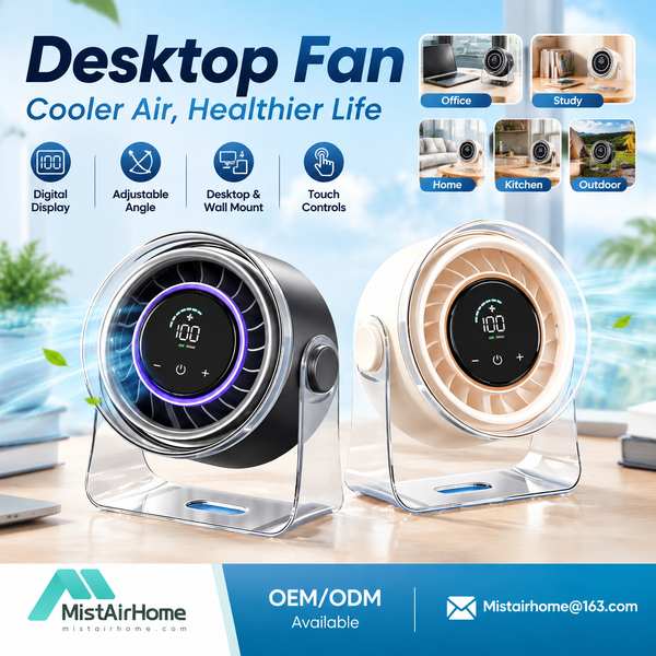 USB Desk Fan with Clip for Denmark Buyers (WL-DF07M PRO): Mistairhome Desk Fan Export by Wanlin Chin