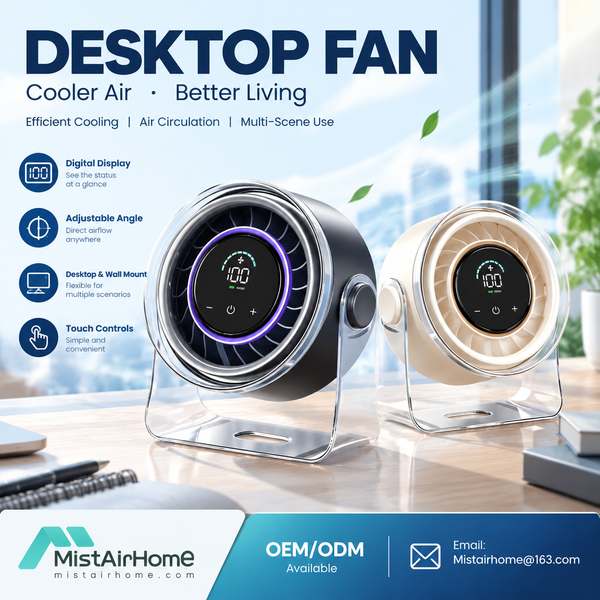 USB Desk Fan with Timer for Macao, China Buyers (WL-DF07M PRO): Mistairhome Desk Fan Export by Wanli