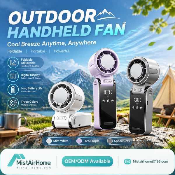 Handheld Fan for Festival for Spain Buyers (WL-OHF01C PRO): Mistairhome Outdoor Handheld Fan Export 