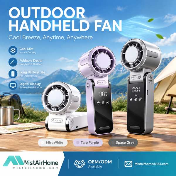 Wearable Neck Handheld Fan - MistAirHome Handheld Fan OEM Manufacturer in China Best Wearable Neck Handheld Fan Manufacturer | Nice, France - CE FCC MistAirHome