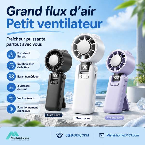 Turbo Foldable Fan for Denmark Buyers (WL-HPF01V PLUS): Mistairhome High Power Mini Fan Export by Wa