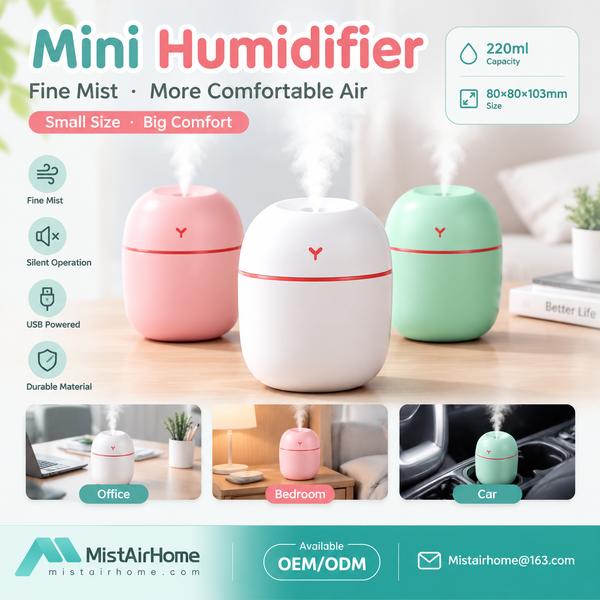 USB Humidifier with Auto Shut-Off for Austria Buyers (WL-SH02M PLUS): Mistairhome Small Humidifier E