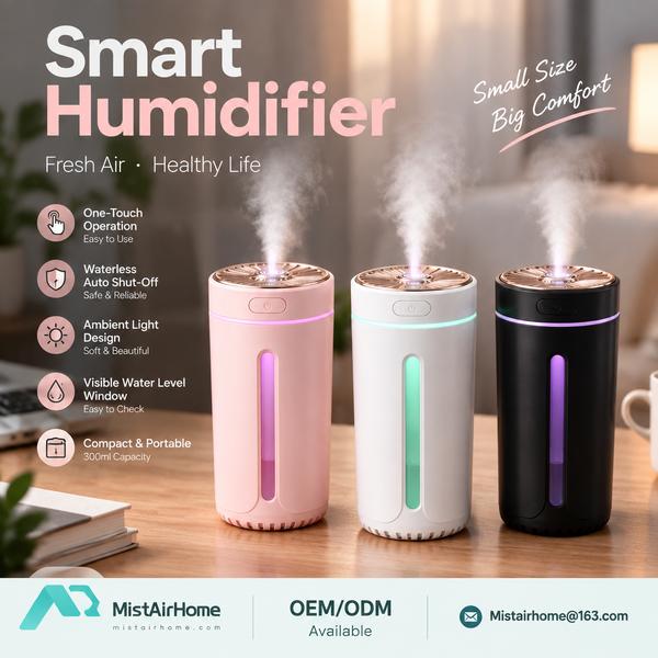 SM-400 600 mL Smart Desk Humidifier - MistAirHome factory direct smart humidifier for Dubai SM-400 600 mL Smart Desk Humidifier smart humidifier for Dubai wholesale buyers